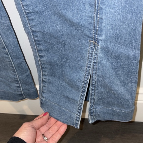Free People Flare Split Hem Jeans Size 27 Medium Wash - Picture 9 of 16